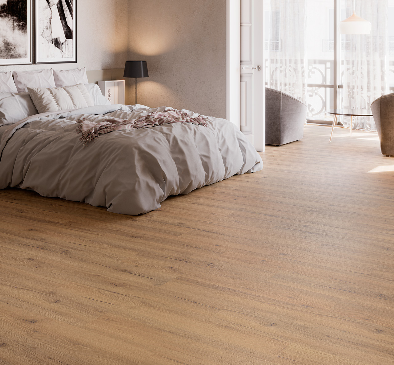 Kerlux Aneto Rigid Core SPC Vinyl Flooring (152cm x 23cm) Bedroom Flooring