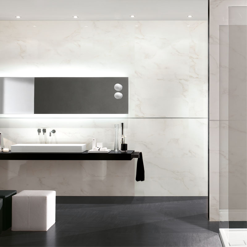 Luxury Marble Gold Gloss Calacatta Wall Tiles (700mm x 350mm)