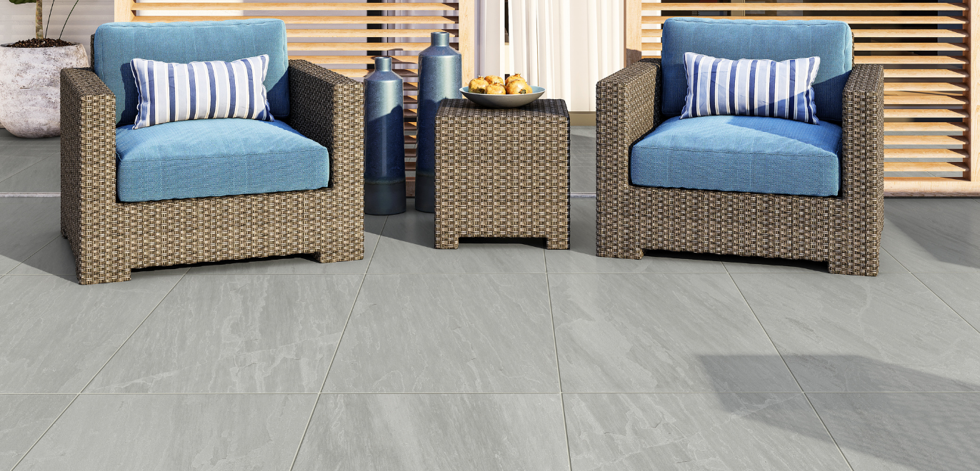 Dakota Riven Kandla Grey Porcelain Paving London Tile Co