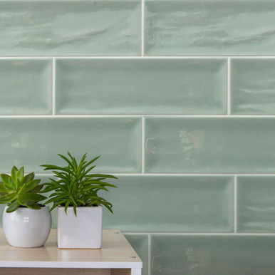 Chic Green Metro Wall Tiles (300mm x 100mm)