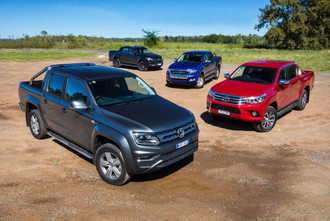 Volkswagen Amarok V6 vs Ford Ranger XLT vs Toyota HiLux SR5 vs Holden Colorado Z71 comparison review