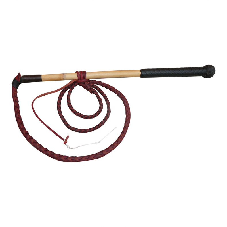 Australian Made Stock Whip 6' x 4 Plait Chromehide - Aussie Saddlery