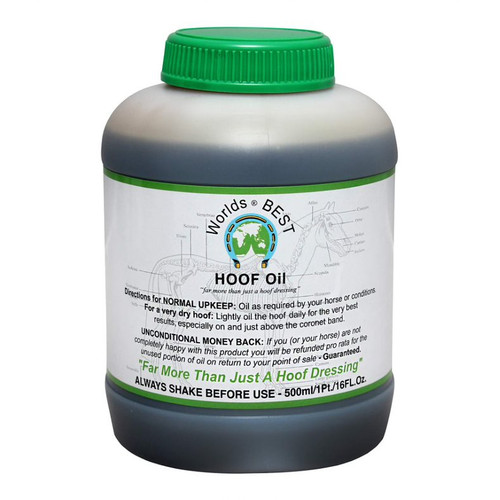 Worlds Best Hoof Oil 500ml with Brush