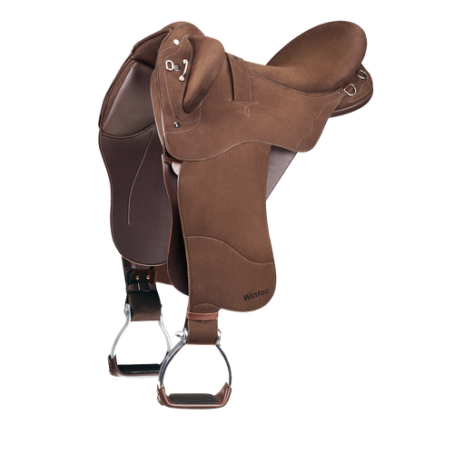 Wintec Pro Stock saddle with fenders in brown colour