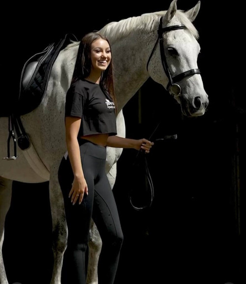 Crown Equestrian Pop of Colour Kids Tights - Aussie Saddlery