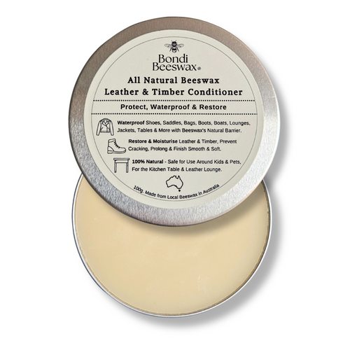 Bondi Beeswax All Natural Beeswax Leather Conditioner 100g