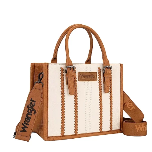 Wrangler Women's Boston Stitch Crossbody Bag - Natural/Tan