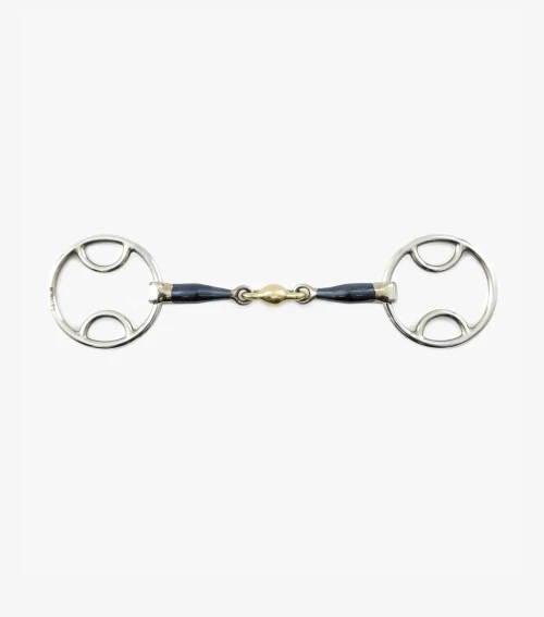 Beval Bit with Blue Sweet Iron and Brass Alloy Lozenge