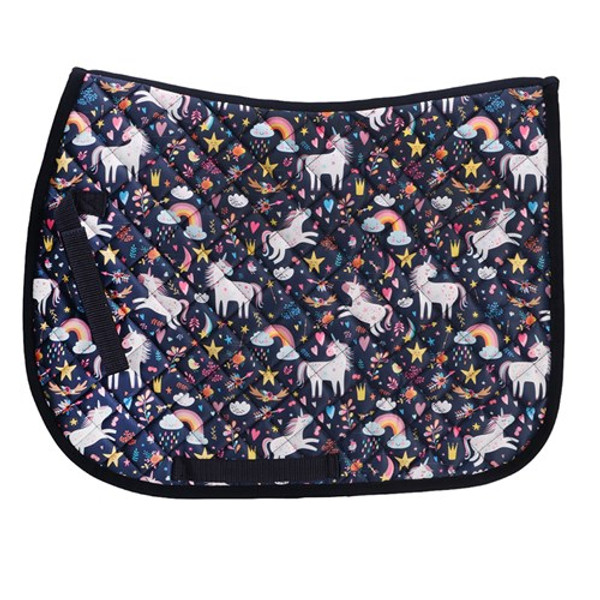 Bambino NEW Pony Saddle Pad - Navy Unicorn