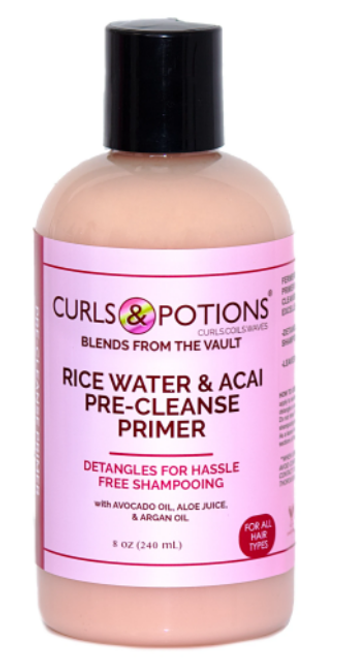 Curls & Potions Rice Water & Acai Pre-Cleanse Primer (8oz)