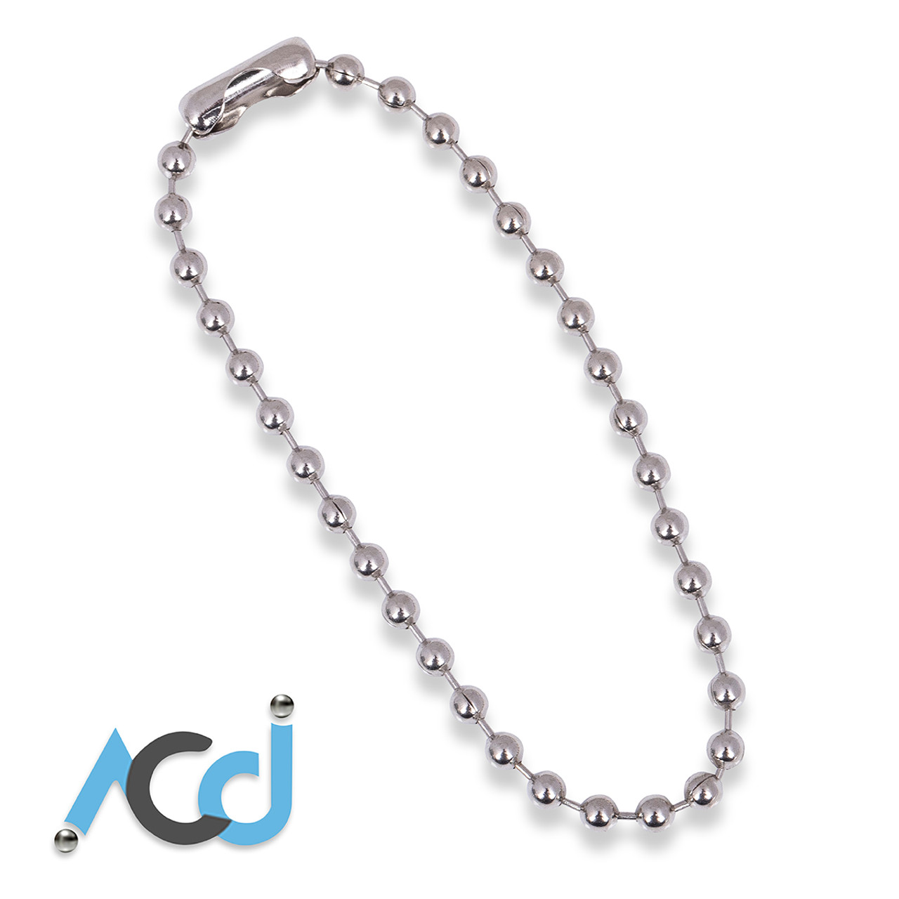  50-Pack Dog Tag Chain Ball Chain Necklace Bulk