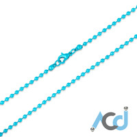 Demo: Electric Blue Chain Necklace with Lobster Clasp