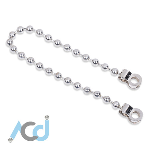 Ball Chain 4.0mm Swing Tag Universal - Silver Chrome