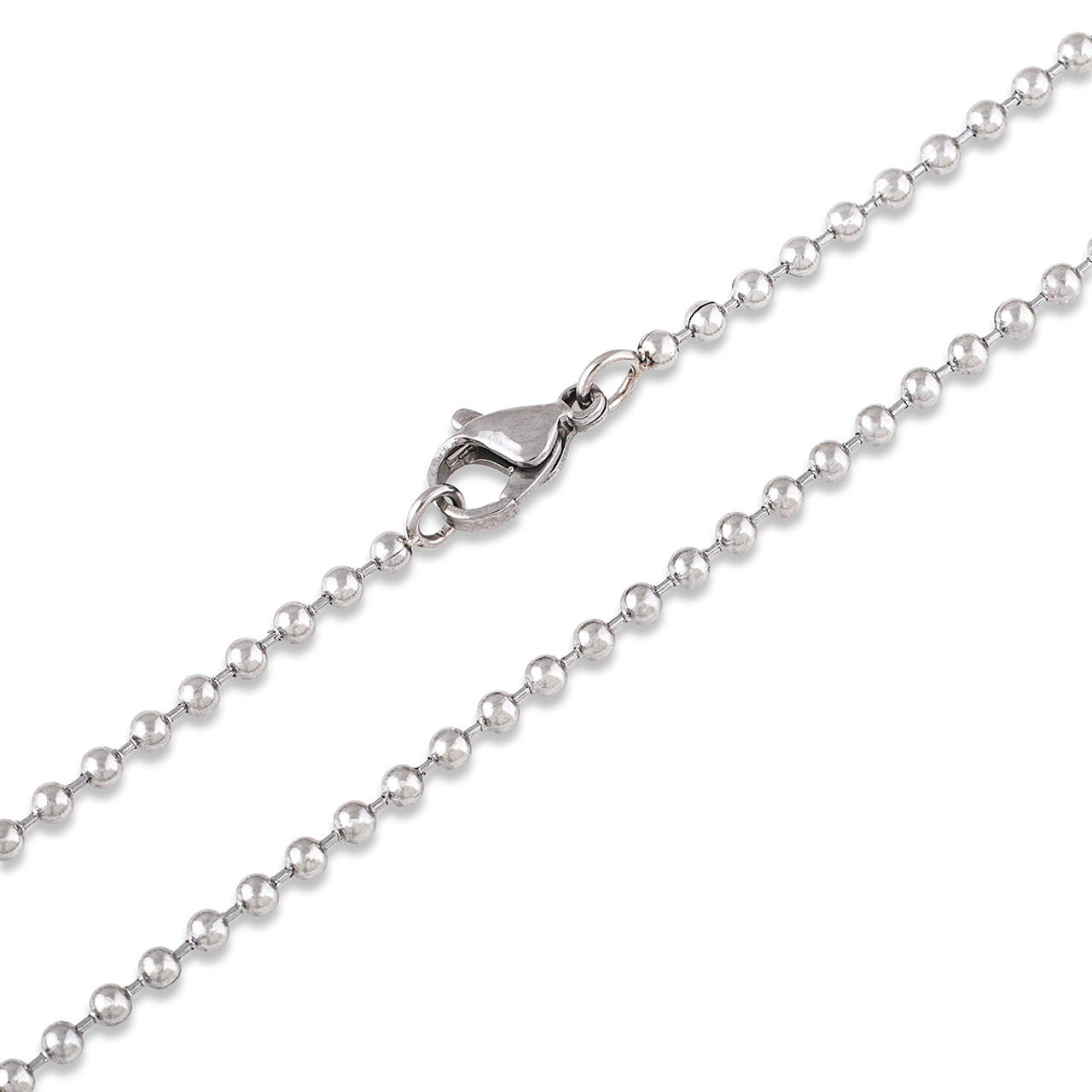 Classic Mens Necklace 316L Stainless Steel Silver Chain Color 18
