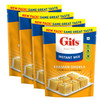Gits Instant Khaman Dhokla Snack Mix, Makes 60 per Pack, Pure Veg, Indian Snack Mix, 2000g (Pack of 4, 500g Each)
