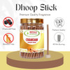 Betala Fragrance Chandan (Sandalwood) Flavour Dhoop Sticks for Pooja, Pack of 200 Gm Dhup Batti with Holder, Agarbatti, Incense Stick, Sandal, Cones, Cup, Sambrani (200 Gm, Chandan)