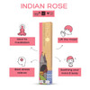 PHOOL LUXURY INCENSE Good Vibes Pack Of 2 Natural Agarbatti For Pooja - Indian Rose & White Cedar | Free Wooden Stand Sulpher & Charcoal Free | 100% Organic Incense Sticks