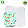 Kindermum Cloth diaper With Quick Dry Organic Cotton Insert, daytime reuseable diaper fits 0-4 years baby - Pack of 2 and with reuseable Medium Wetbag, Perfect for new born (Bridie Doodle Lite)|5.28Oz|0.33lbs