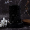 India Meets India Ceramic Aroma Electric Diffuser w/ 10ML Lavender Oil Bottle [Black], Hollow Design Diffuser for Aromatherapy/Home/Offices/Bars/Restaurants/SPA/Gym/Yoga/Meditation, 7 x 5 x 3.5 INCHES|1000ml|33.81 fl oz [Fit Tuber Recs]