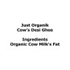 Just Organik Organic Cow Ghee (Desi)|1 l, 1 ltr|33.81 fl oz [Fit Tuber Recs]