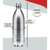 Milton Duo DLX 1000 Thermal Bottle (Silver) | 1 L | 33.81 fl oz [Fit Tuber Recs]
