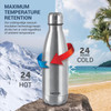 Milton Duo DLX 1000 Thermosteel Water Bottle | 1 LTR | 33.81 fl oz [Fit Tuber Recs]
