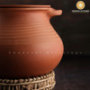 Swadeshi Blessings Exclusive Range Unglazed Clay Pot for Cooking & Serving with Lid/Earthen Kadai/Mud Handi/Mitti Ke Bartan (with Mirror Shine) + ASH for Cleaning | 2&3 Liters [Fit Tuber Recs]