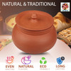 PALVIT CLAY ART GALLERY (P.C.A.G) Stylish Clay Dahi Handi with Lid | Handmade Dahi Handi | Handcrafted Terracotta Pot for Curd/Daal/Biryani | Perfect for Kitchen DÃ©cor (Mathani Handi) | 480 ml | 16.91 fl oz [Fit Tuber Recs]
