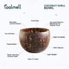 Taal Mell Coconut Bowl Eco-Friendly Handcrafted from Original Coconut Shells and 100% Natural (Pack of 4) | 300ml | 10.14 fl oz [Fit Tuber Recs]