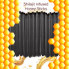 ONE BEE ORGANIC | Shilajit Resin & Extract Infused | Shilajit Infused Honey Sticks - 8 gm. (20 Honey Sticks)