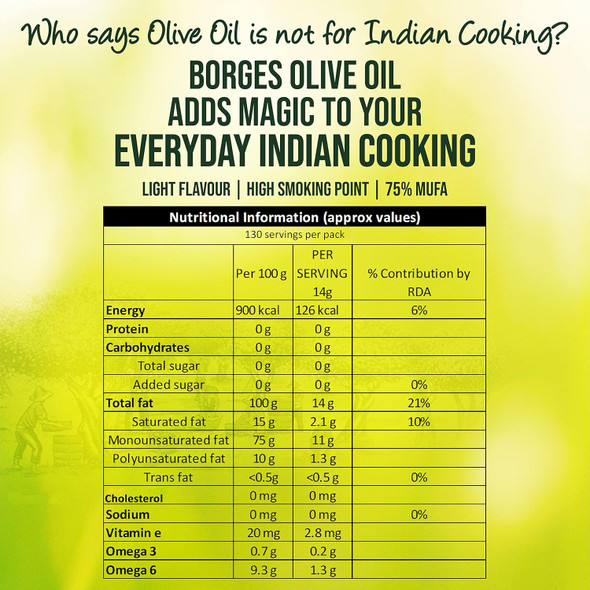 Borges Olive Oil for Indian Cooking|2 L