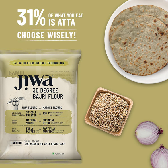 Jiwa Bajri Flour / Atta|1000gm|2.43 lbs