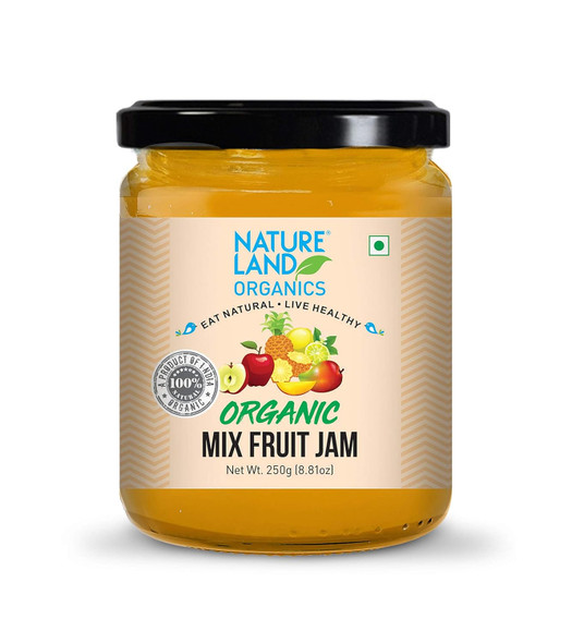 Natureland Organics Mix Fruit Jam|250gm|8.82 Oz