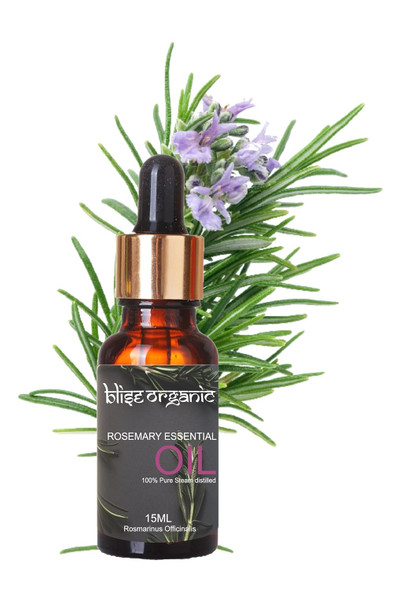 Blise organic Rosemary Essential Oil - 100% pure and natural, For Hair fall control and Hair Growth|15 ml