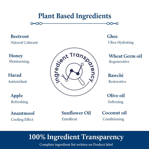 Blue Nectar Lip Tint Balm for Deep Wine Tinted Lips | Natural Beetroot Lip Balm Moisturizer for Dry Skin with Organic Ghee & Shea Butter | Long Lasting Hydrating Lip Tint|30 g