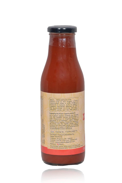 NAPUOR Organic Tomato Sauce - Certified Organic , No Preservatives or Chemicals(440gm)|21.12Oz|1.32lbs