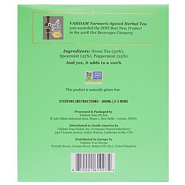 Vahdam Organic Mint Melody Long Leaf Green Tea|30 g