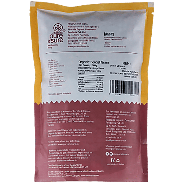 Phalada Pure & Sure Organic - Bengal Gram|500 g