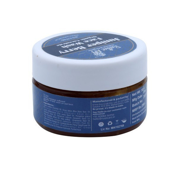RUSTIC ART Organic Juniper Berry Face Wash Concentrate|50 g