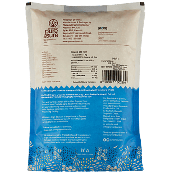 Phalada Pure & Sure Organic Idli Rice|1 kg