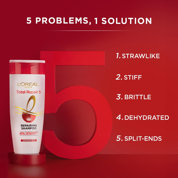 L'Oreal Paris Total Repair 5 Shampoo|396 g|13.97 Oz