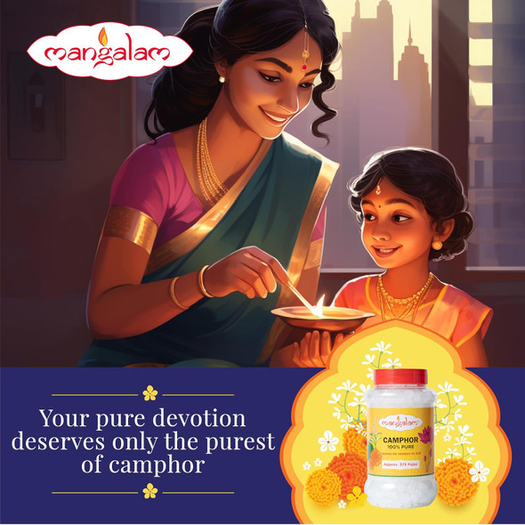 MANGALAM Camphor Tablet 250g Jar - Pack of 1 | 100% Pure | For Puja, Festivals & Other Religious Ritual | No Dangerous Chemicals | Leaves No Residue Or Ash