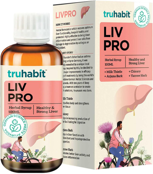 Livpro Liver Detox Syrup with Milk Thistle & Arjuna Bark|200 g|7.05 Oz