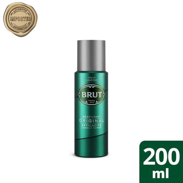 Brut Original Deodorant Body Spray for Men, Masculine Long-Lasting Deo with Fresh, Authentic Fragrance|200 ml| 6.7 FlOz