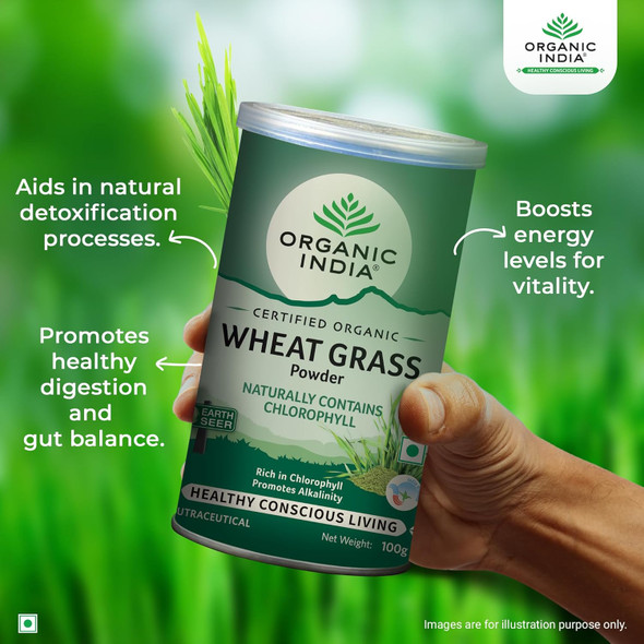 Organic India Wheat Grass|100g|3.53 Oz