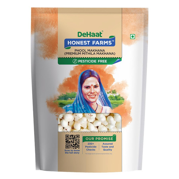 Pesticide Free Makhana (Premium Mithila Makhana)|200gm|7.05 Oz