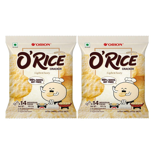 ORION Rice Cracker O'Rice Cracker |Premium Baked Korean Snack, Packof 1 (151.2g) |Weekly snack pack | Healthy RiceCakes