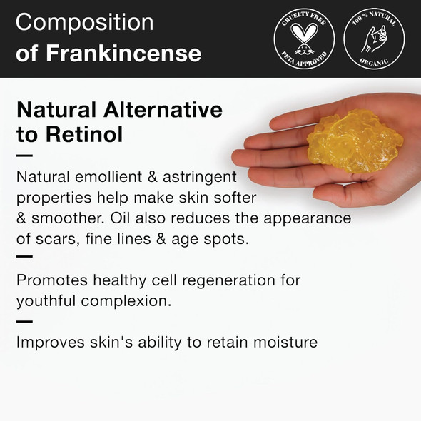 Soulflower Frankincense Essential Oil - Pure, Organic, Natural & Undiluted Therapeutic Grade Essential Oil | Healthy Hair, Face, Skin Wrinkles, Scalp, Control Acne | Boswellia Genus -Chemical Free|15 ml