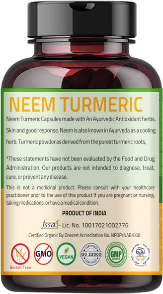 Neem & Turmeric Capsules|90 caps