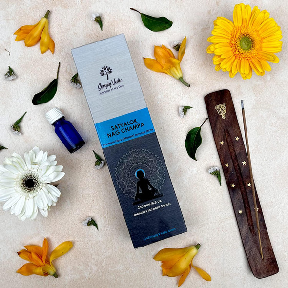 Nag Champa Masala Incense Sticks, Premium Handmade Agarbatti Removes Negative Energy, Reduces Stress, Promotes Relaxation for Meditation Pooja Aromatherapy Yoga|250 g|8.8 Oz